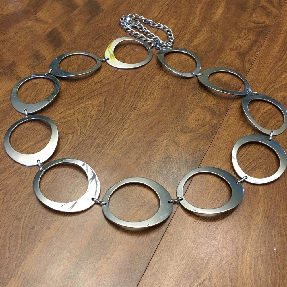 Silver colored Hoop Belt